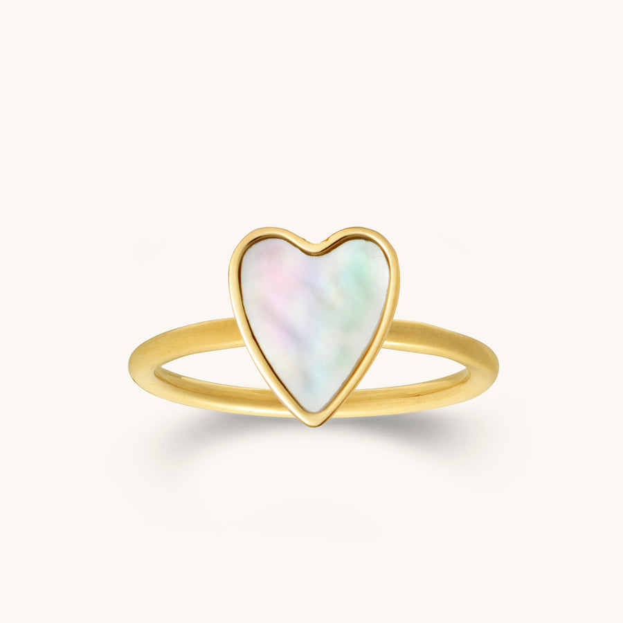 Mother Of Pearl Heart Ring