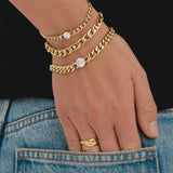 CZ Chunky Chain Bracelet