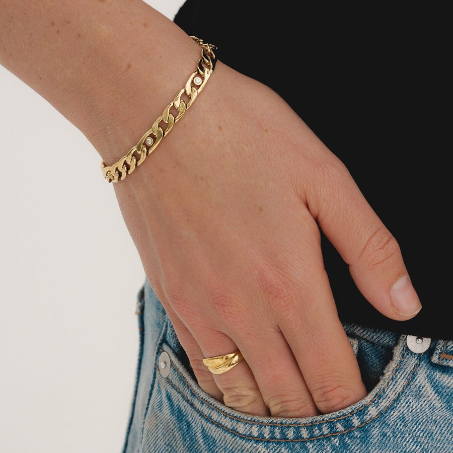 Statement CZ Chain Bracelet